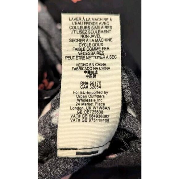 Free People Women's Tango At Night Romper Sleeveless Black Floral Print Size 4 H - Picture 5 of 7